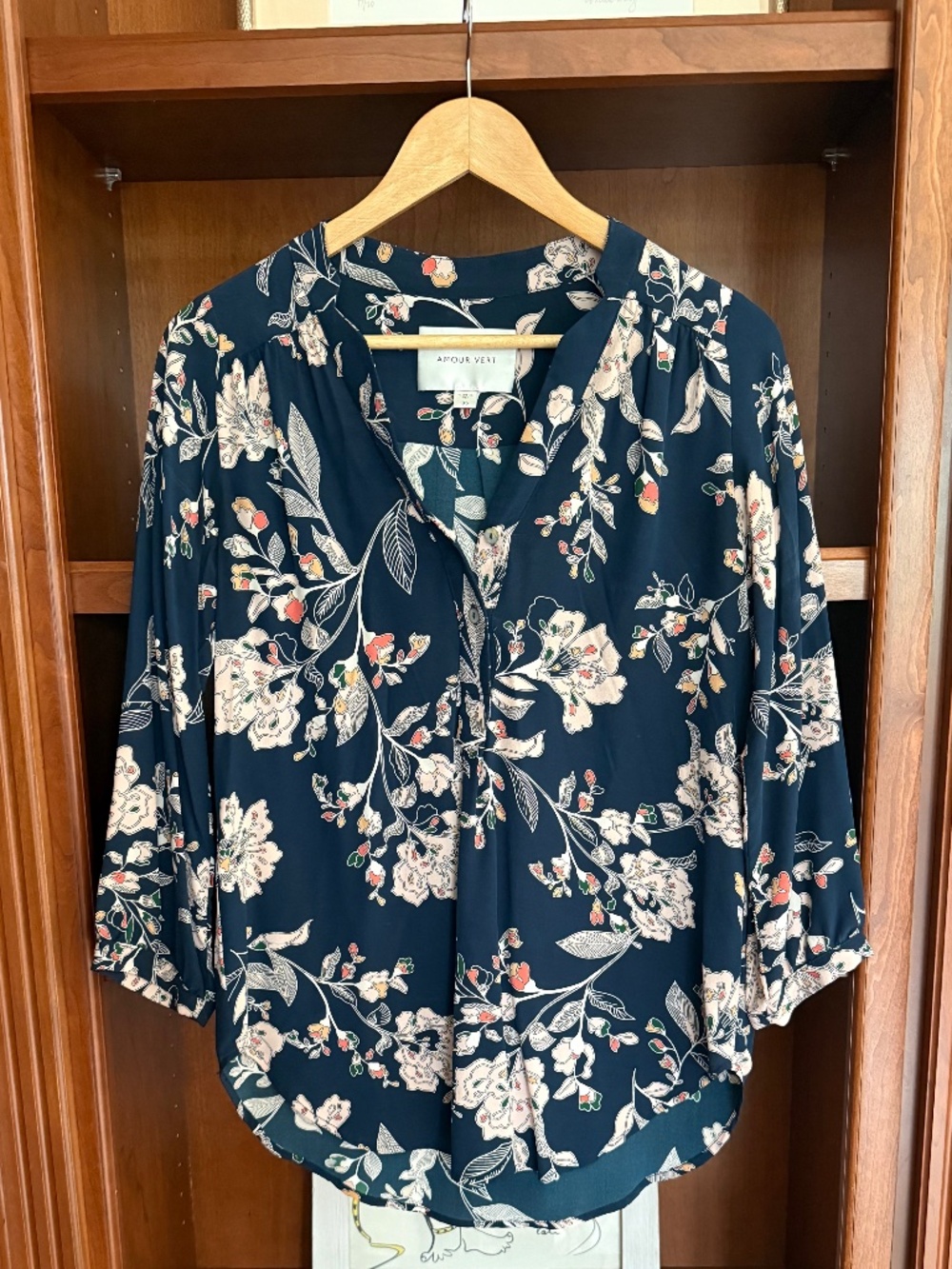 Silk Amour Vert Floral Blouse
